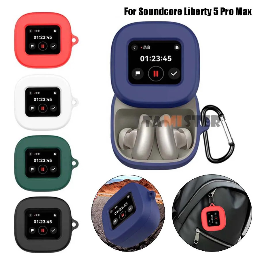 Dành Cho Soundcore Liberty 5 Pro Max Ốp Lưng Silicon Bảo Vệ Tay Cho Liberty 5 Pro Max Tai Nghe Không