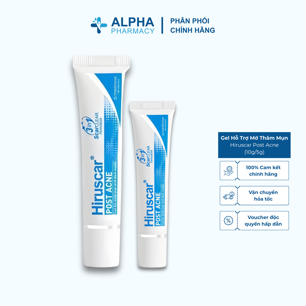 Gel Hiruscar Post Acne Làm Mờ Sẹo Mụn & Giảm Thâm Sau Mụn – 5g/10g