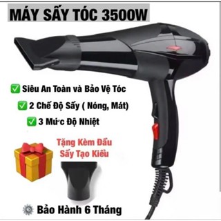 Máy Sấy Tóc 3500w Công Suất Lớn 2 Chiều Nóng Lạnh-Máy Sấy Tạo Kiểu Salon Công Suất Lớn Kèm Đầu Thổi