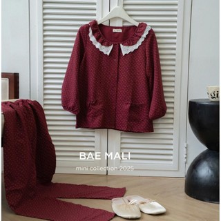  BAE MALI - SP1013 Bộ mặc nhà dài tay hoa nhí phối ren 