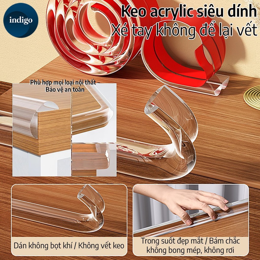 Bọc Cạnh 3M,Dải chống va chạm trong suốt,Băng dính dán bọc cạnh,Góc Bàn Mềm,Trong Suốt Chống Va Đập,Bảo vệ an toàn