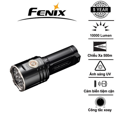 FENIX LR35R PRO – Đèn pin đa năng 10.000 lumen, (đỏ, UV, Strobe, SOS), cảm biến tiệm cận