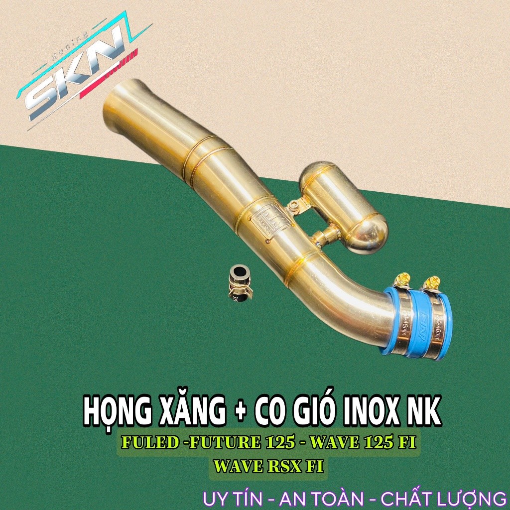 Họng xăng TA racing và co gió inox Nk cho xe Future 125 fi, Fuled, Wave rsx fi, Wave 125 fi >>