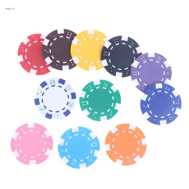 Lớn 10 Chiếc Nhựa ABS Poker Chips Casino Texas Hold 'em Poker Đồng Xu Kim Loại 11.5g Chip Poker Trò 