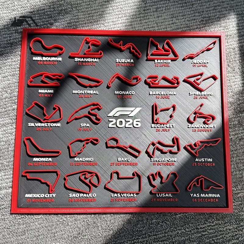 < RcTlB > Lịch công thức 1 năm 2026 F1 có lịch để bàn đua đứng Trang trí văn phòng tại nhà Trang trí