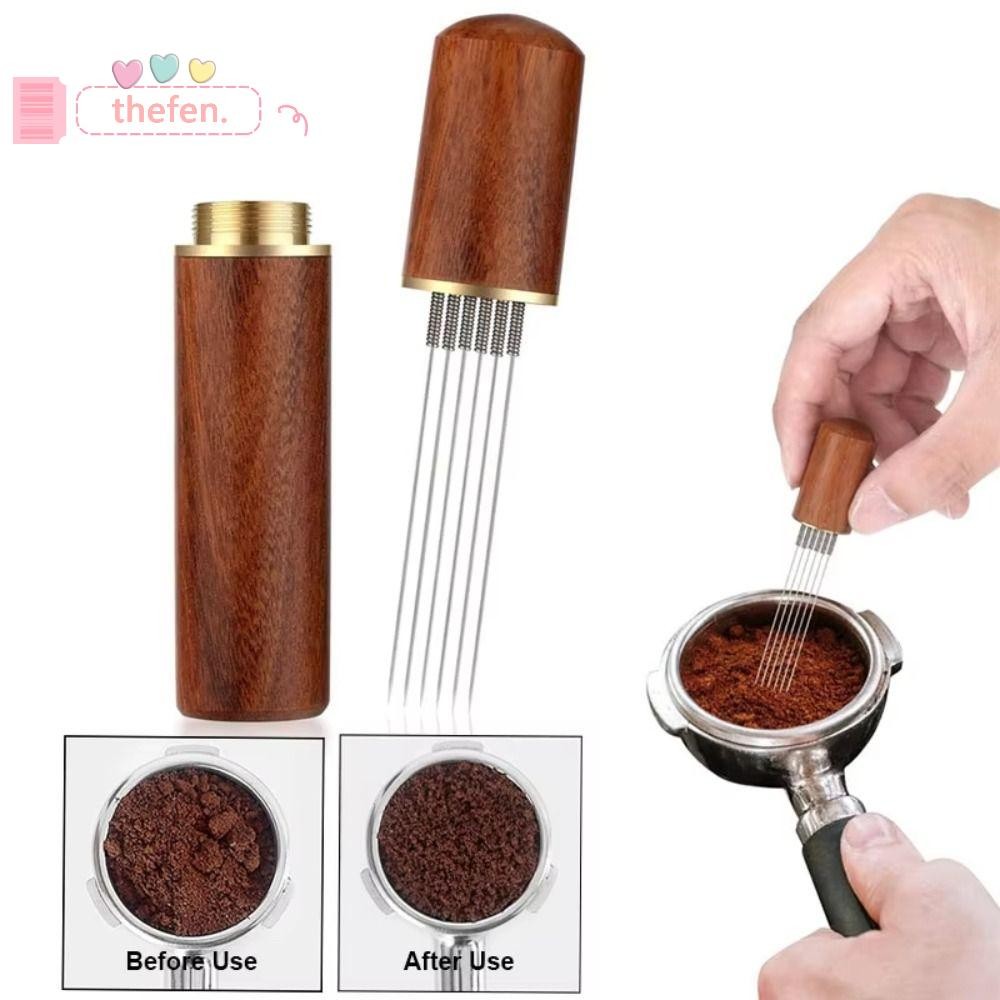 Máy khuấy cà phê THEFEN Espresso, Máy trộn bột cà phê tay cầm bằng gỗ Mini, Máy nghiền bột vải bằng 
