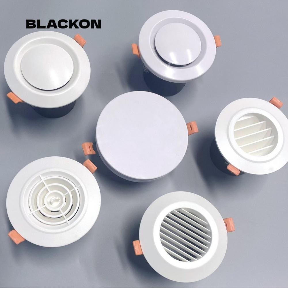 Lỗ thông gió treo tường ngoại thất BLACKON, Nắp thoát lỗ thông hơi chống chim và chuột 75 / 100mm, L