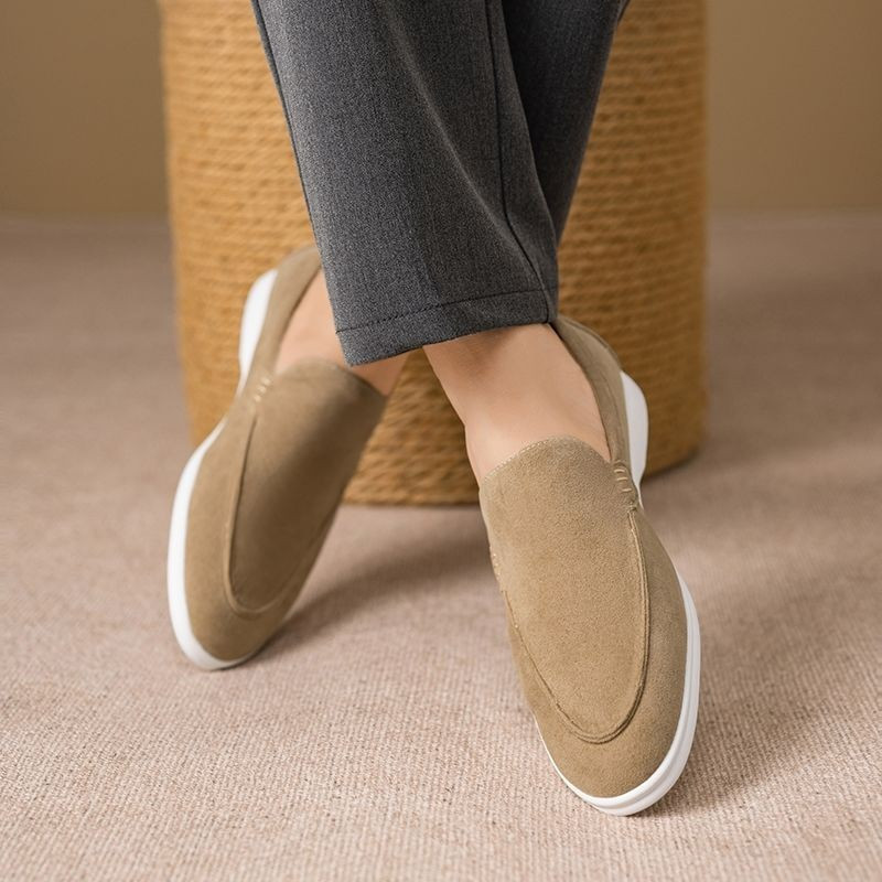 Nam Mùa Hè Da Mềm Loafers Đế Mềm Thoáng Khí Phong Cách Anh Quốc Loafers LP, lp, Loro Piana *, Piana,