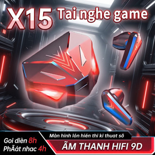 Tai nghe Bluetooth X15 Tws dành cho game thủ - Âm thanh chất lượng cao, Micrô rõ ràng, thiết kế LED đa sắc sang trọng