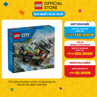 LEGO CITY 60447 Đồ Chơi Xe Leo Núi Địa Hình 4X4 (221 chi tiết)