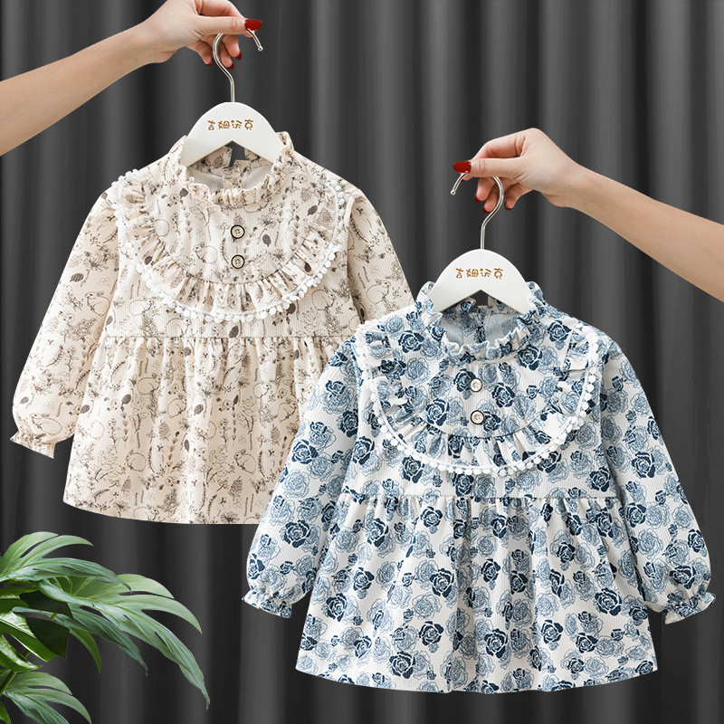 Children Eating Bib Overclothes Baby Water and Dirt Resistant Apron Princess Dress Western Style i48
