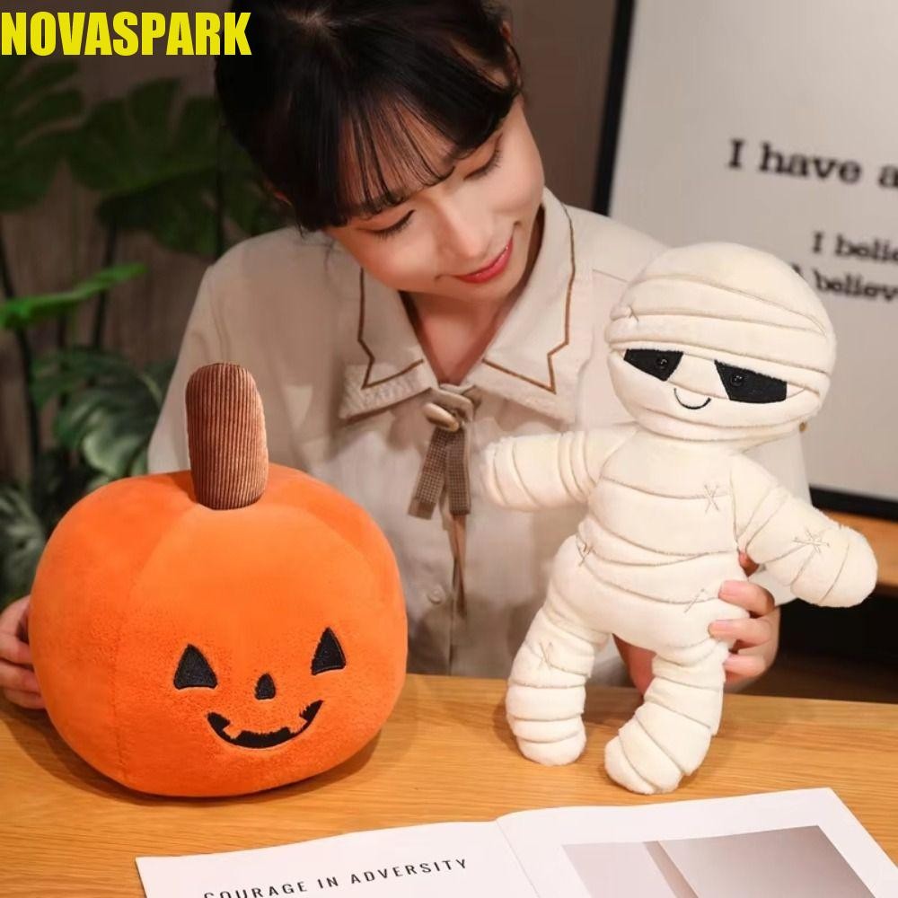 NOVASPARK Halloween Pumpkin Plush Doll, All Saints 'Day Mummy Ghost Pumpkin Mummy Pumpkin Mummy Pump