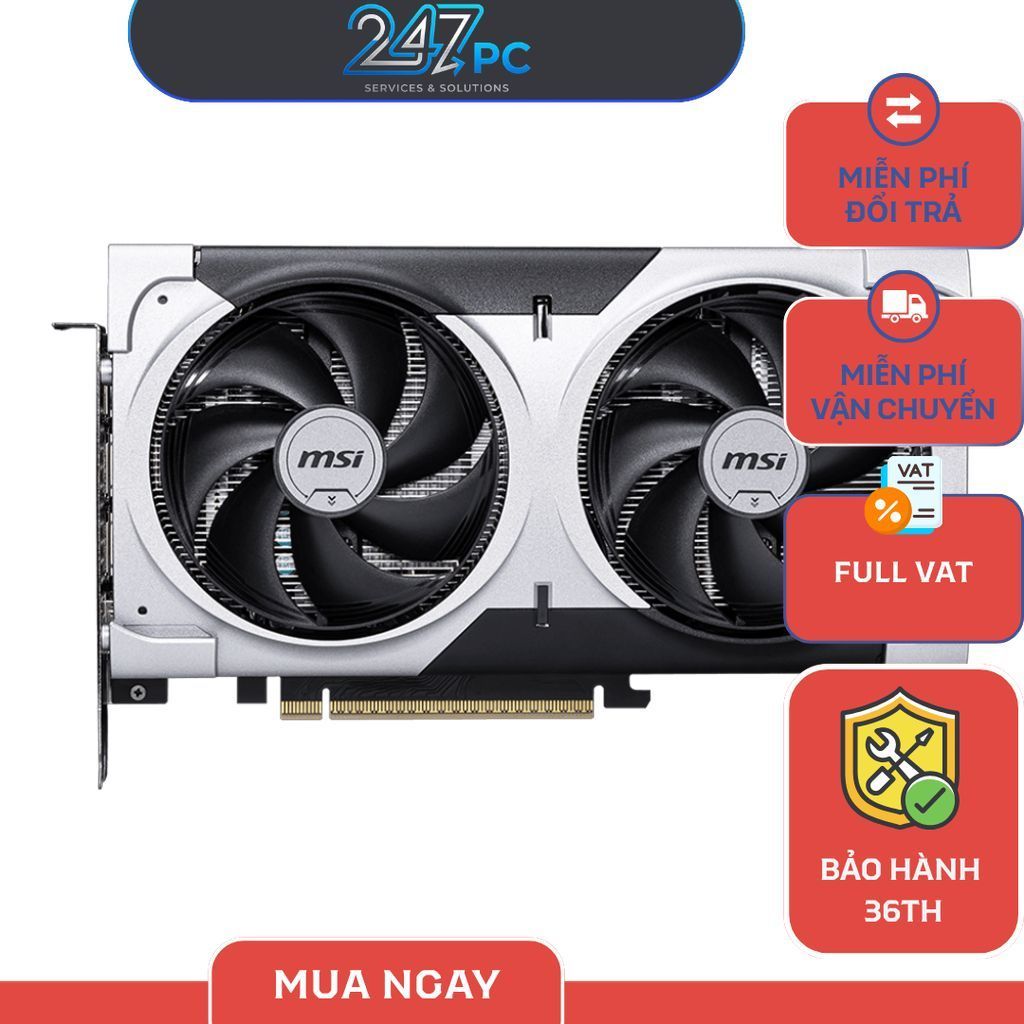 Card Màn Hình MSI GeForce RTX™ 5060 Ti 8G VENTUS 2X PLUS - Bảo hành 36 tháng | BigBuy360 - bigbuy360.vn