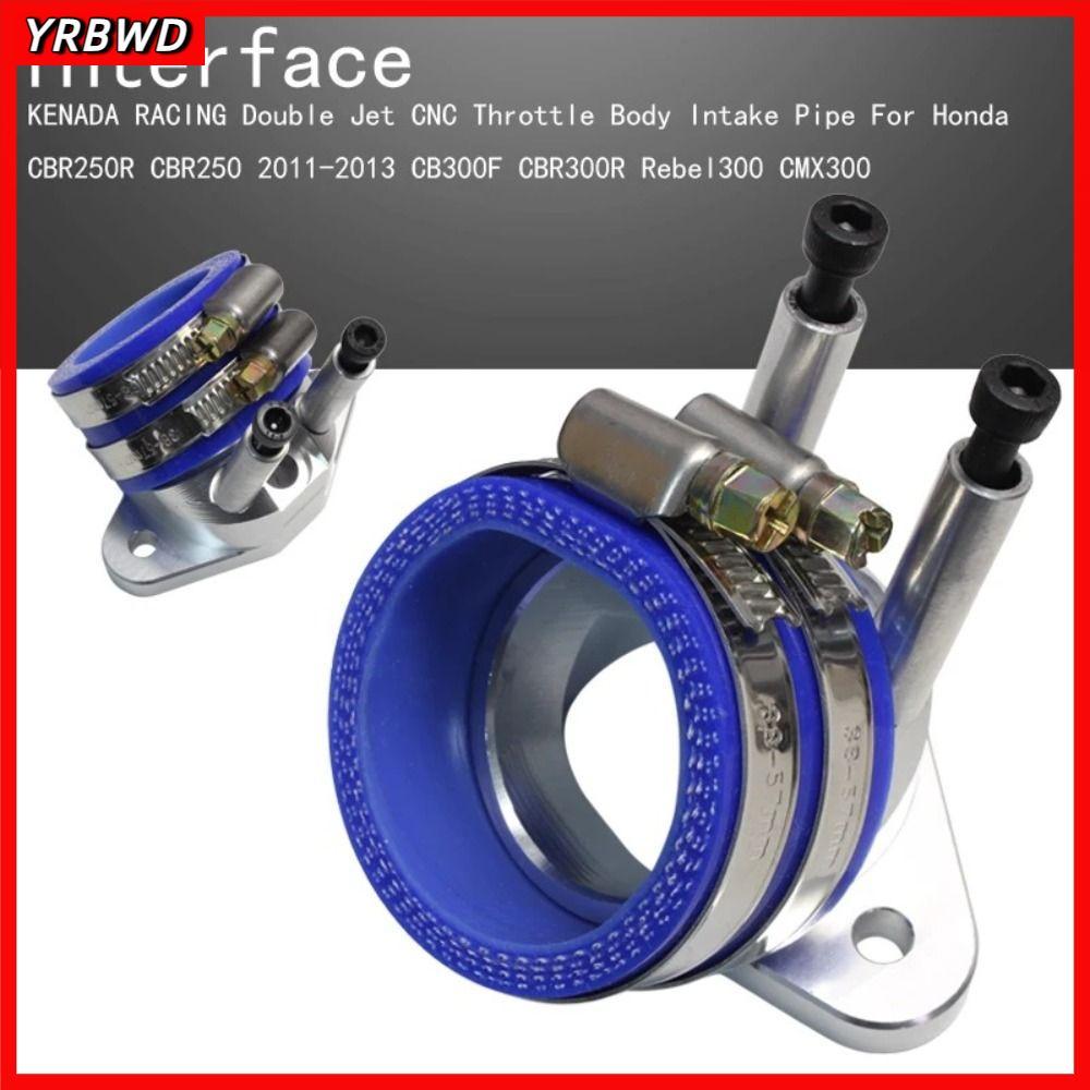 Ống nạp YRBWD, Thân ga Anodized hiệu suất cao, Bộ chế hòa khí đua xe hợp kim nhôm cho CBR250R CBR250
