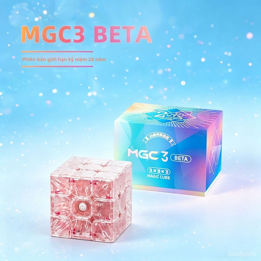 Rubik 3x3 YJ MGC Beta màu hồng giới hạn kỷ niệm 20 năm thành lập Maglev từ tính trục cầu đồ chơi sưu