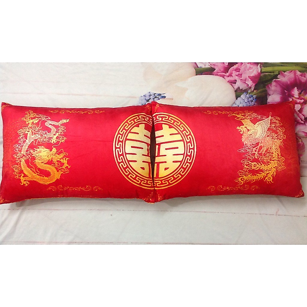 Cặp vỏ gối đôi Song hỷ