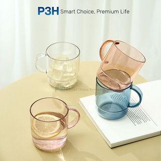 Combo 4 Ly nhựa có quai dung tích 360ml/400ml ly súc miệng màu sắc trang nhã Inochi Waso P3H Store