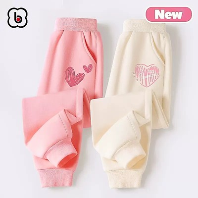 Quần dài cho bé trai bé gái BabyloveGO mẫu mới 2026 quần thu đông chất nỉ da cá dáng thể thao in hình độc đáo