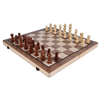 Đồ chơi bàn cờ vua size lớn 38cm bằng gỗ có nam châm, có thể gấp lại gọn gàng, chắc chắn