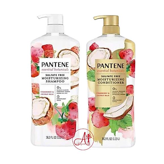 Dầu Gội & Dầu Xả Pantene Essential Botanicals Dâu Sữa Dừa 1.13L