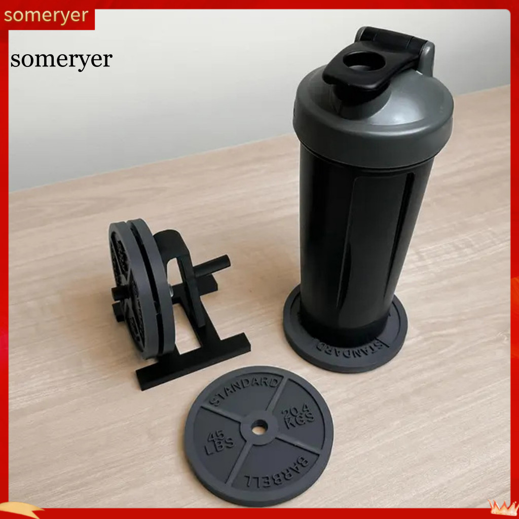 Thai| Bộ Coaster Thể Dục Cách Nhiệt Đế Lót Ly Tấm Trọng Lượng Coaster Bộ Có Giá Đỡ – Barbell Design 