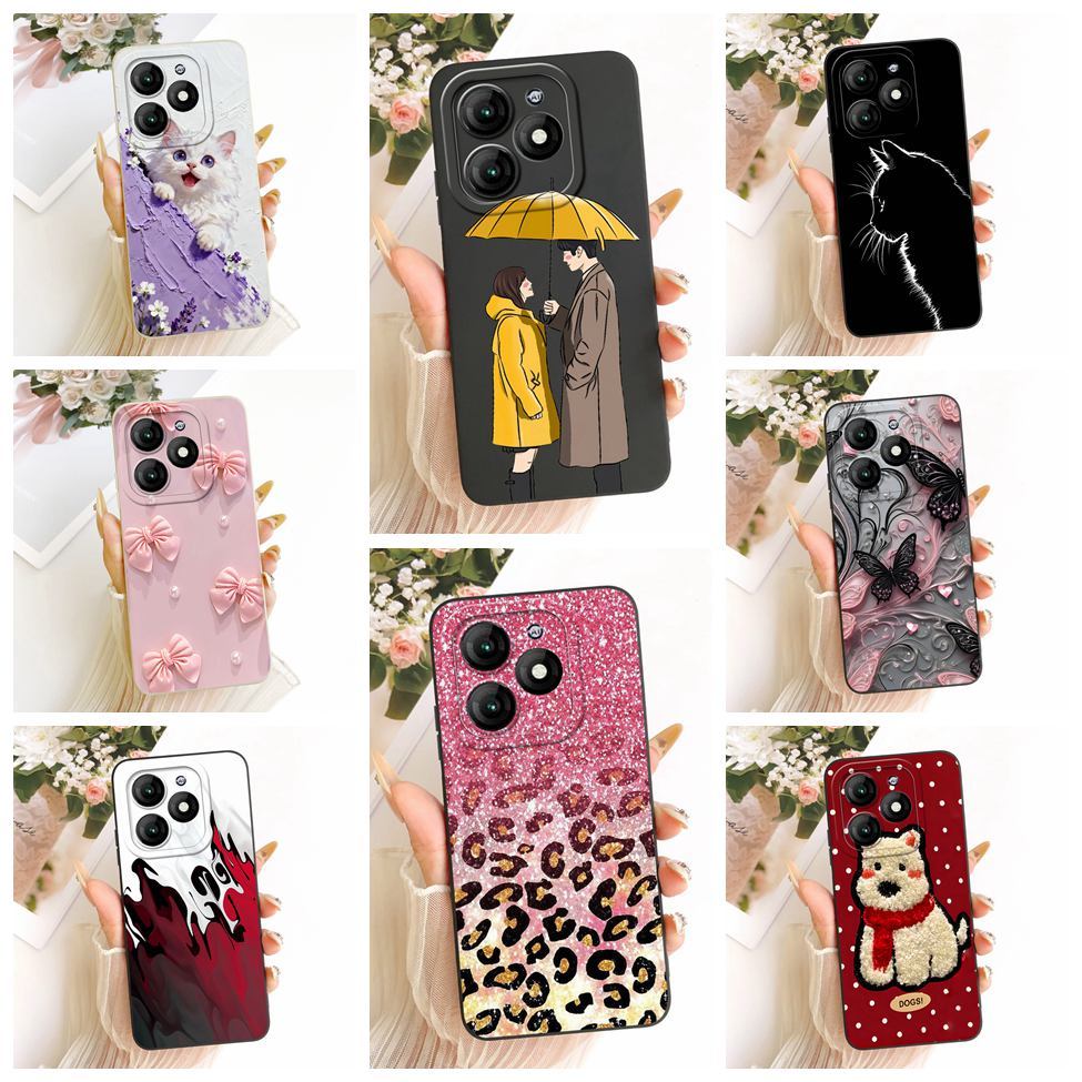 Dành Cho ITEL A70 A665L Ốp Lưng Cho ITEL A70 Vỏ Mèo Dễ Thương Thời Trang Sang Trọng Tình Yêu Ngộ ngh