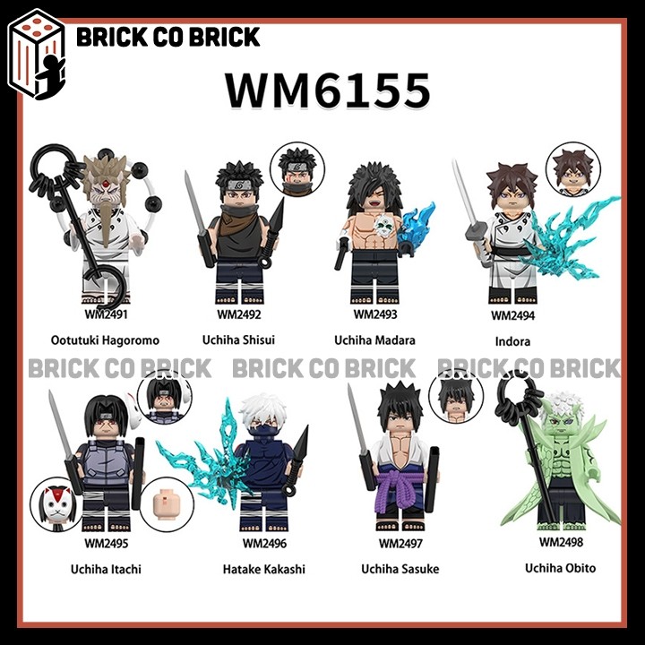 Naruto Làng Lá Mô hình Nhân vật Sasuke Madara Mô hình Naruto Phiên Bản Mới WM6155