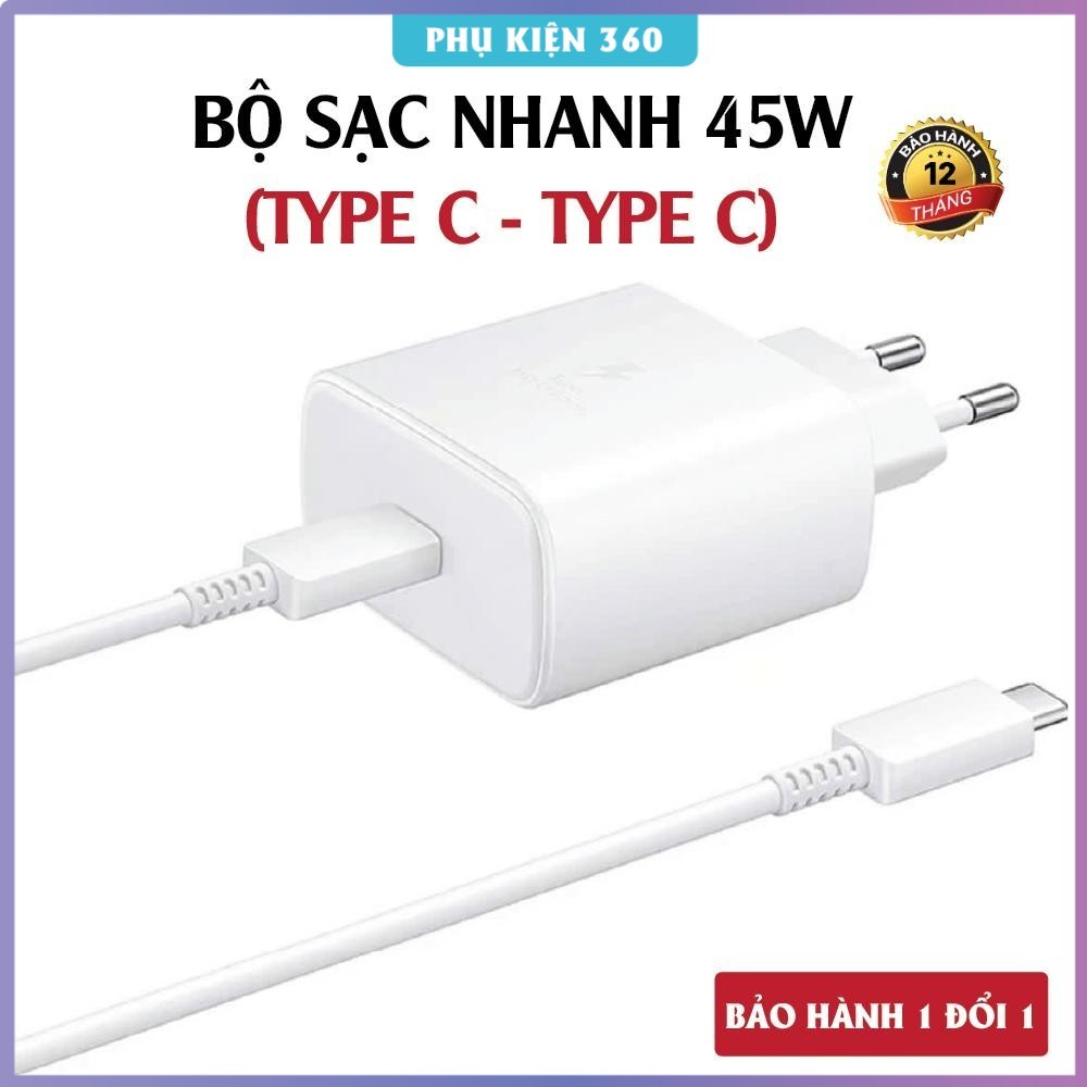 Bộ sạc nhanh 45W Type C to Type C cho các dòng máy SS. Cáp sạc 45W dành cho Android / SAM chân (C - 