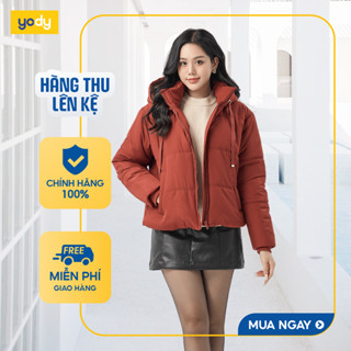 Áo phao VIP phao béo nam nữ dáng ngắn YODY dây rút mũ siêu ấm giữ nhiệt năng động PVN6006