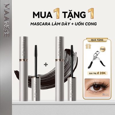 Mascara MAANGE màu đen chuốt mi cong dài dày chống nước và mồ hôi