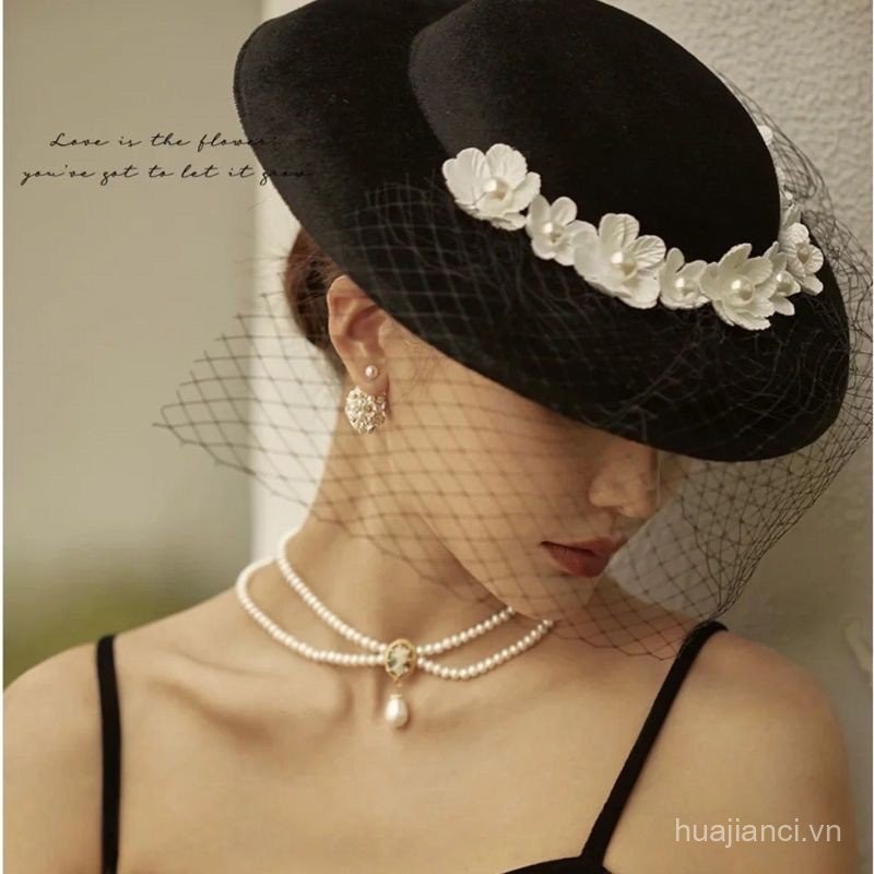 New French Veil Hat Bridal Headwear Studio Accessories Dress Hat Decoration