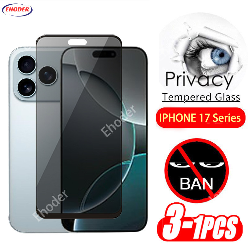 1-3 Chiếc Kính Cường Lực Riêng Tư Cho IPHONE 17 Pro Max 17Air 5G 2025 Ống Kính Máy Ảnh Bảo Vệ Màn Hì