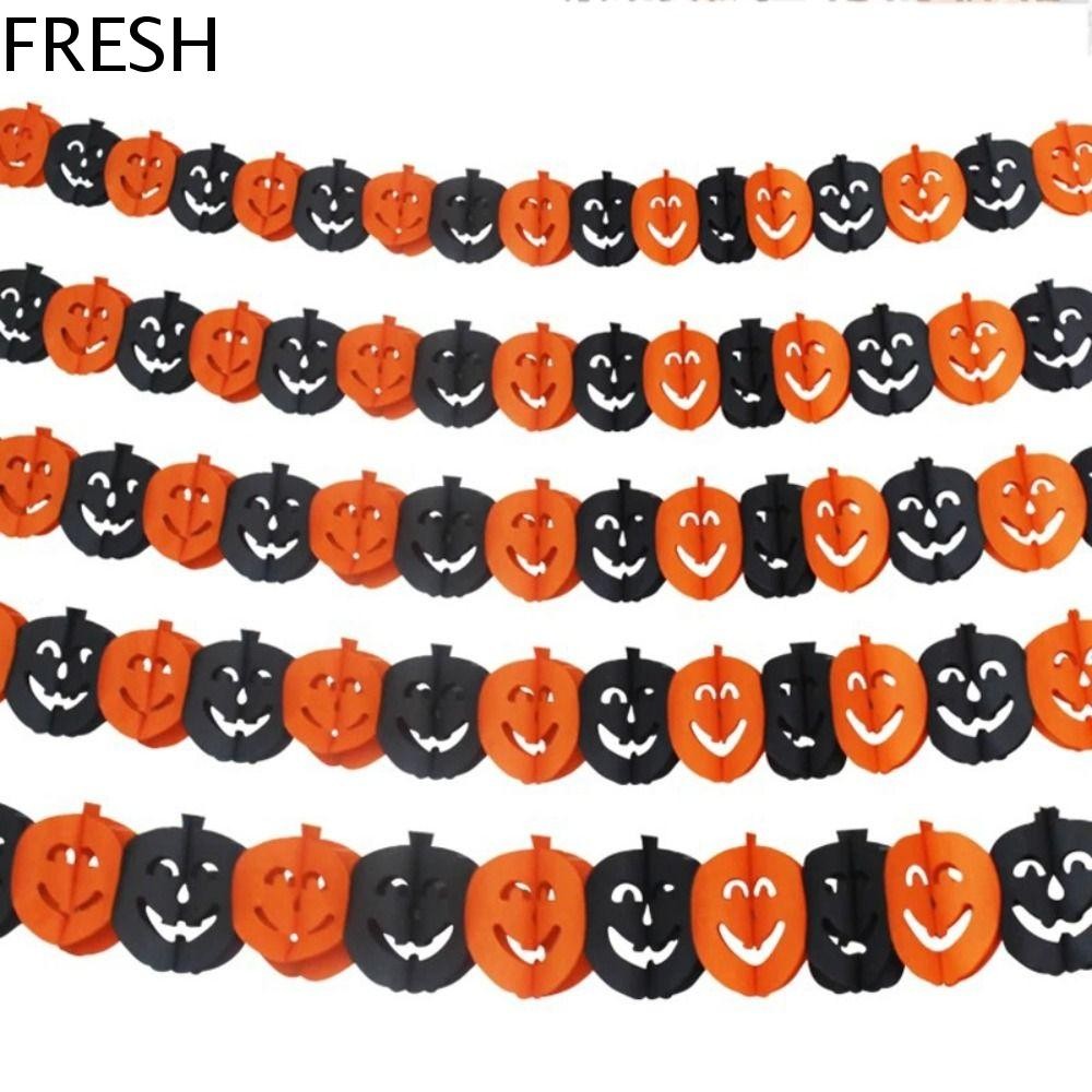 FRESH Ghost Paper Banner, Ghost Bat Giấy Halloween Latte Art, 7 Kiểu Giấy Đầu Lâu Hai Mặt Bí Ngô Đầu