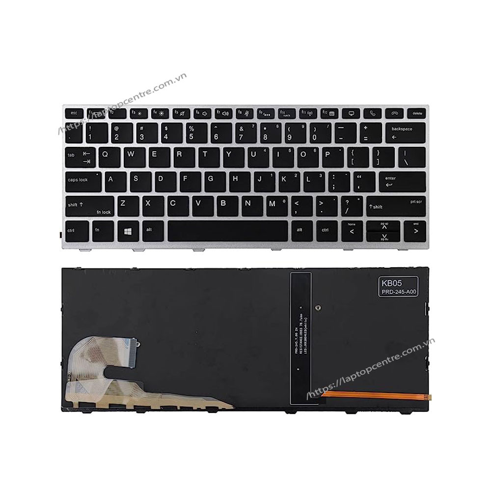 BÀN PHÍM HCP + HP ELITE BOOK 830G5 L13697-001 US PHÍM ĐEN ĐÈN KÈM KHUNG BẠC & 730 G5 735 G5 735 G6 8