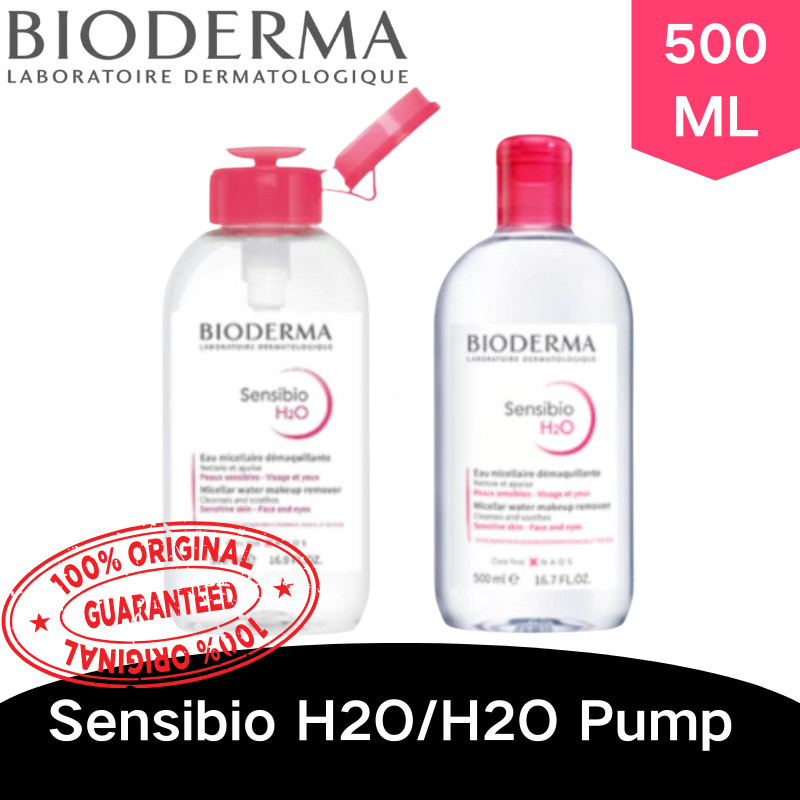 Bioderma Sensibio H2O Làm sạch và trang điểm Loại bỏ Micelle Dung dịch Da nhạy cảm Bơm 500ML / 500ML
