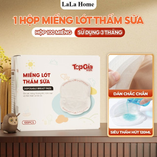 Hộp 100 miếng lót thấm sữa, miếng dán thấm hút sữa Topgiakids dán chắc chắn, mềm mại, an toàn cho mẹ