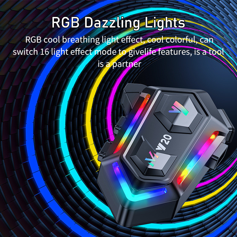 Tai nghe Bluetooth Mũ bảo hiểm Y20 Đèn đầy màu sắc RGB chống nước có màn hình Tai nghe mũ bảo hiểm l