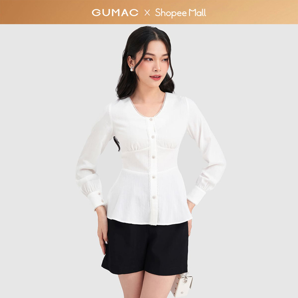 Áo kiểu nữ GUMAC peplum  AD03008