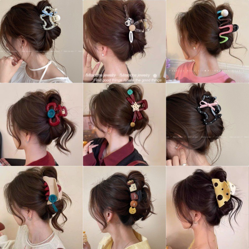 kẹp tóc nữ phối màu tương phản cảm giác cao cấp mẫu mới 2025  [ Hộp 1 ][KHO4]