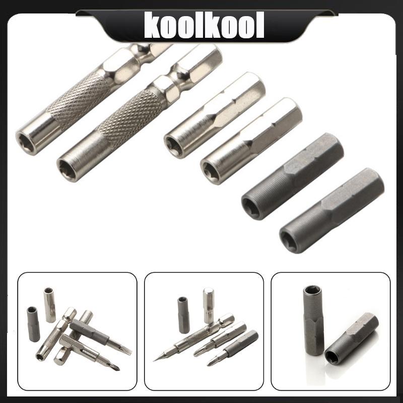 2Pcs Magnetic Socket Adapter 6.35mm to 4mm Bit 1/4Inch Screwdriver Bit Adapter
