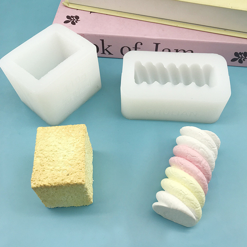 1 Chiếc Bánh Mì Nướng Ngắn Cực Dài Cotton Kẹo Khuôn DIY Thủ Công Làm Taba Squishy Làm Squishy Khuôn 