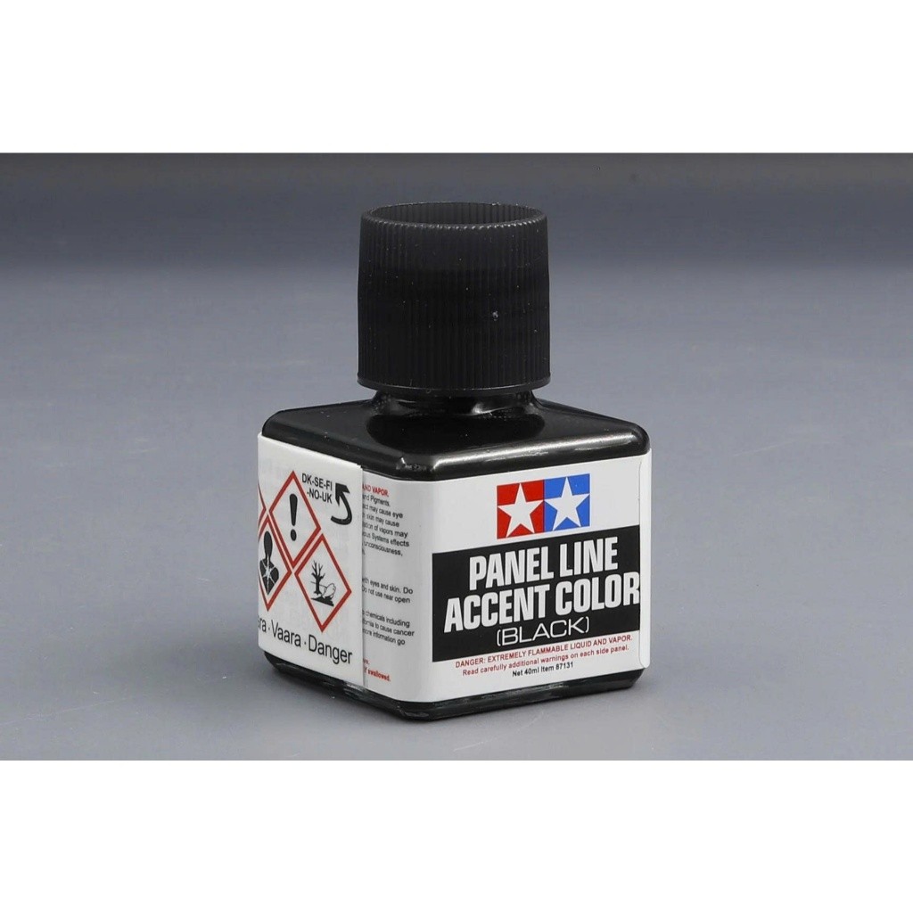 Dung dịch kẻ line Tamiya Panel Line Accent Color Black (87131 – 40ml) 4950344071616