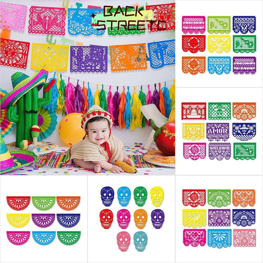 BACKSTRETC2 Biểu ngữ tiệc Mexico Tiệc ngoài trời Charles Tiệc kỷ niệm Cinco De Mayo Trang trí Cắt gi