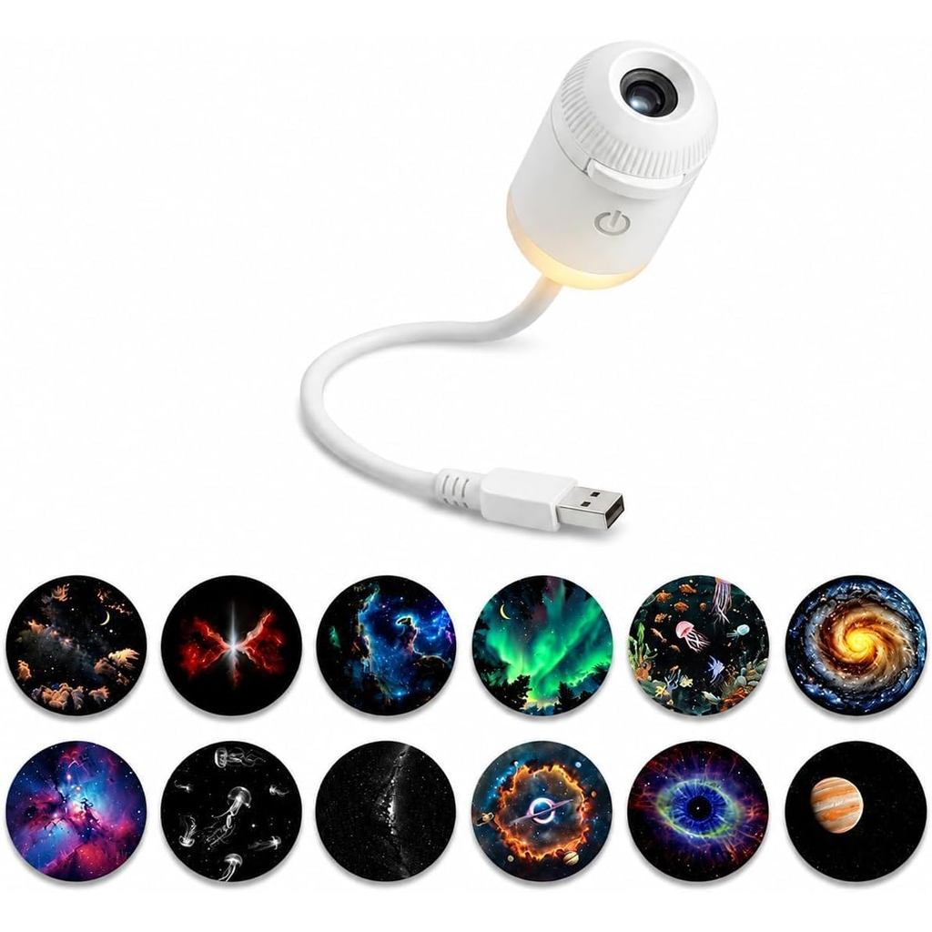 Mini Galaxy Dream Star Projector | 2-in-1 Galaxy Projector Night Light | USB Starry Sky Light Projec