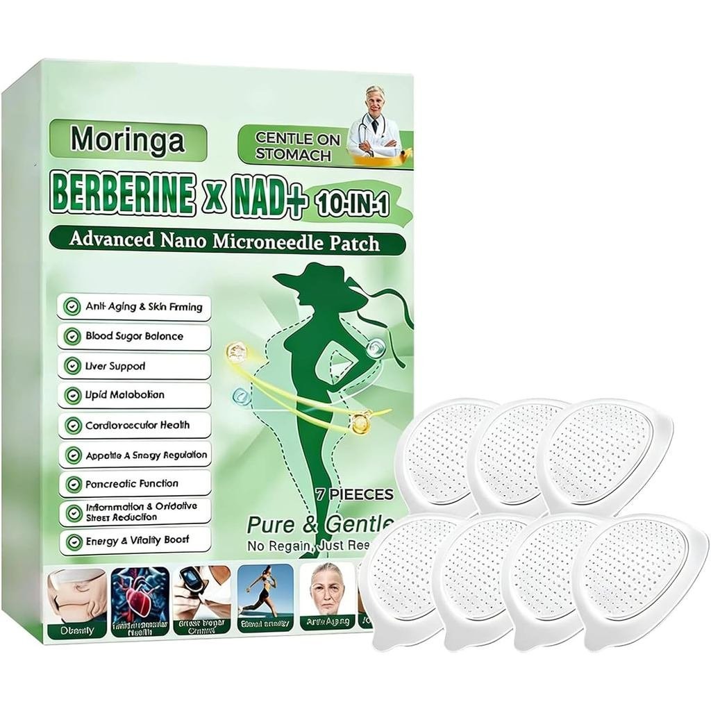 Miếng dán Moringa Berberine, Miếng dán Berberine công nghệ Nano Microdart 10 trong 1, Nhẹ và Công th