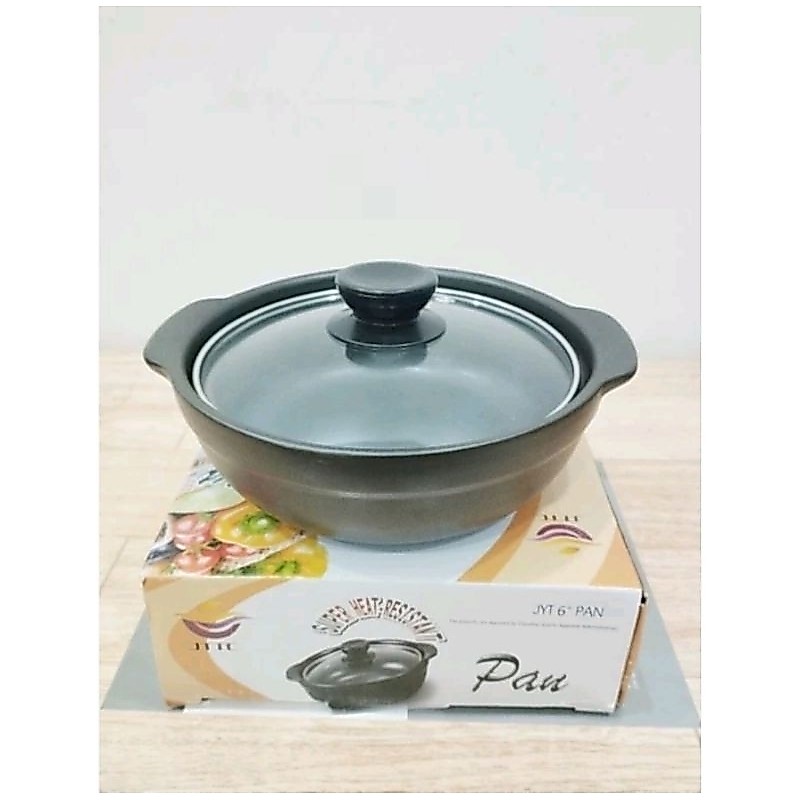(HCM) Nồi đất 6 inch nắp kiếng (18.5 x 16.5 x 6cm)