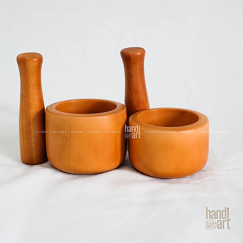 Cối chày gỗ tối giản đa năng- mortar and pestle