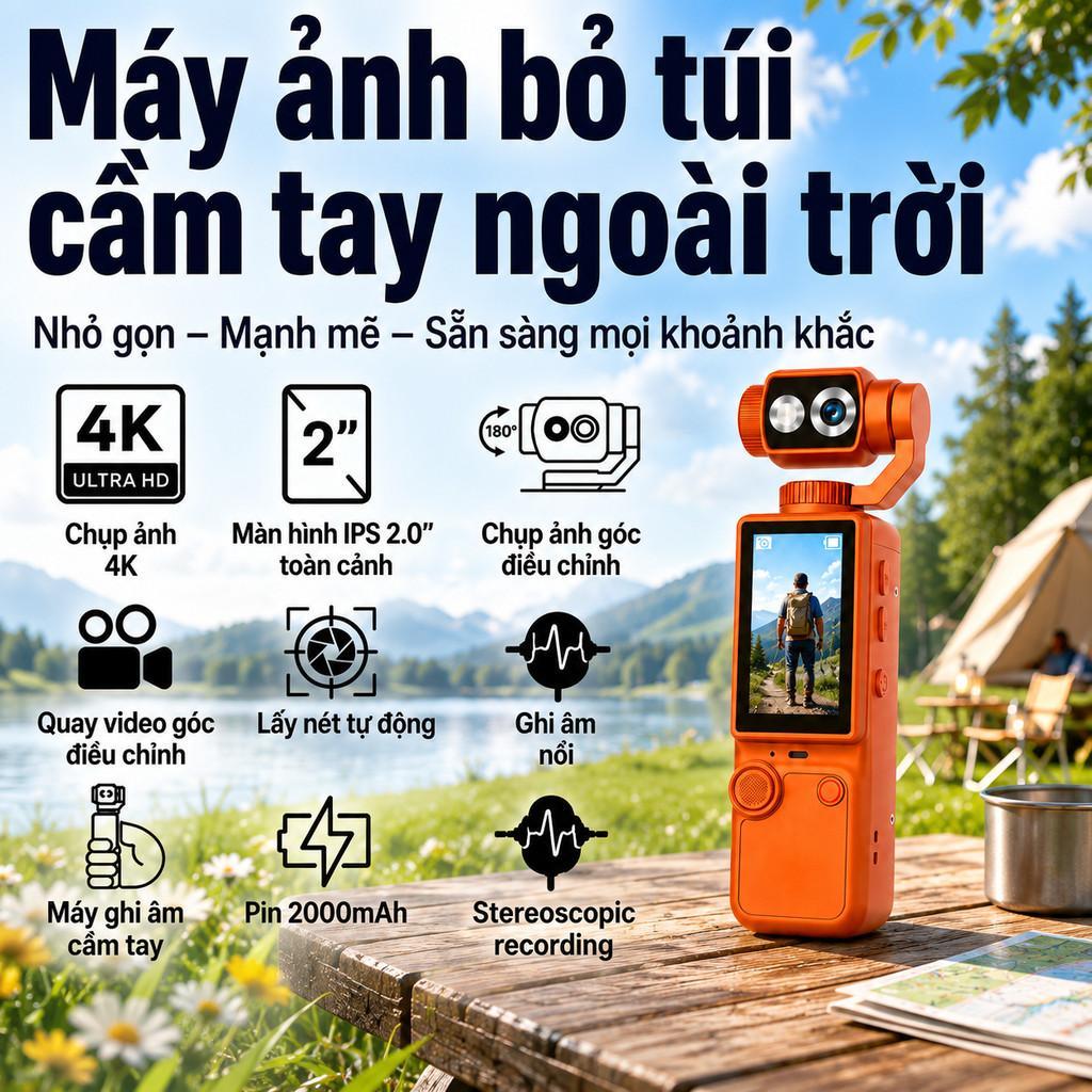 Camera Vlog Camera Cầm Tay Camera Chống Rung Camera Du Lịch Camera Ngoài Trời Camera HD Camera Thể T