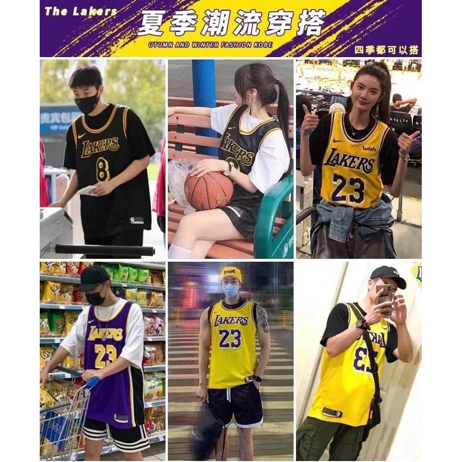 Nike Nike Nam Nữ Lakers SW Phiên bản kobe No. 24 Jersey kobe No. 8 Jersey Đen Mamba kobe Phiên Bản K