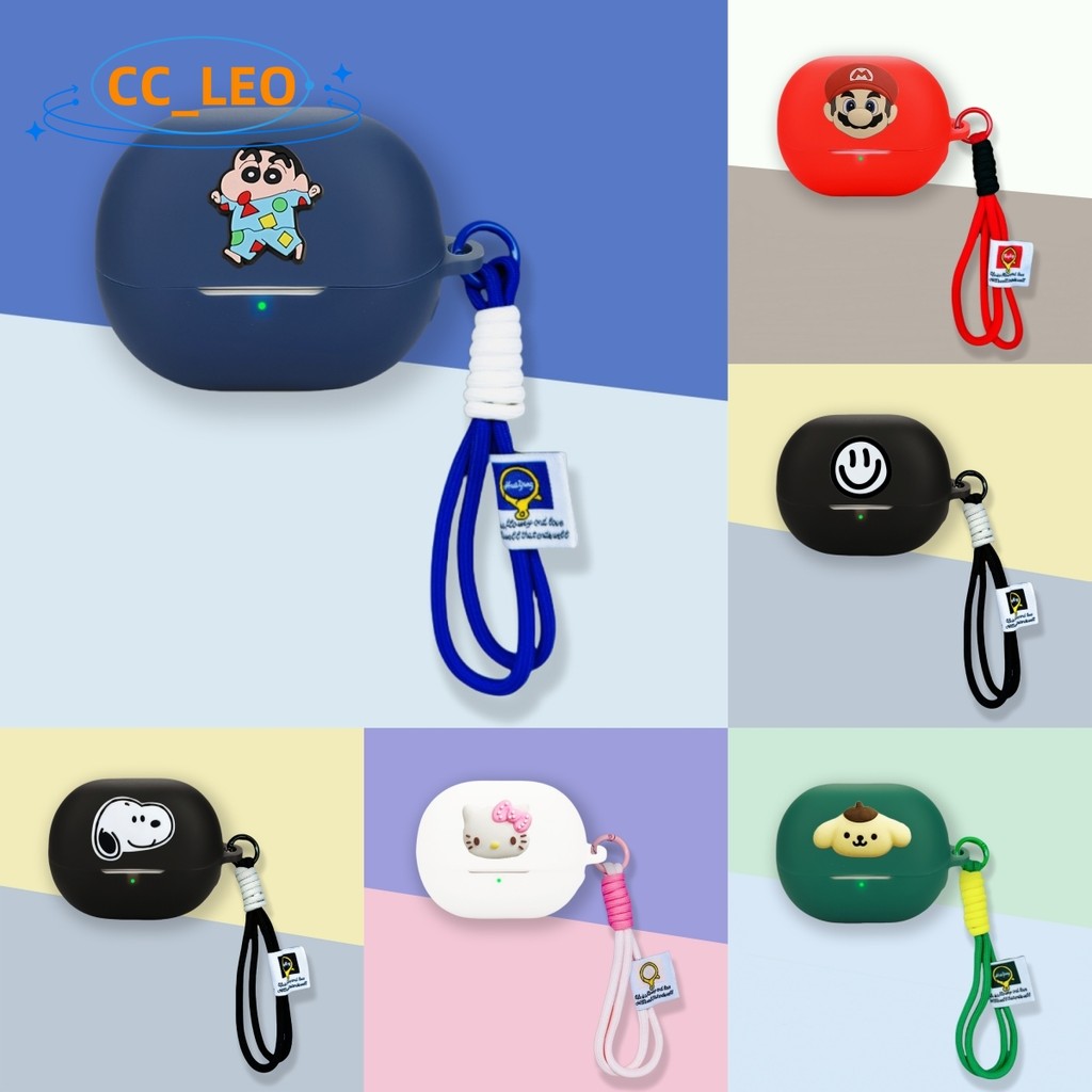 Case for Baseus BP1 Pro Cute Lanyard Pendant Cartoon Shiba Inu Piggy Suitable for Baseus Bowie M3S S